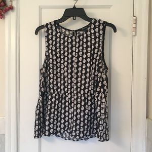 Madewell floral motif swingy peplum tank